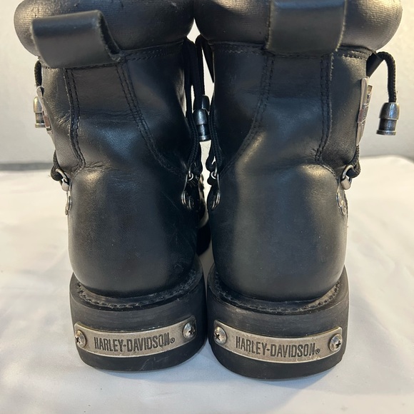 Harley-Davidson Black Leather Brake light Motor Cycle Riding Boots Size 9 - Picture 4 of 6